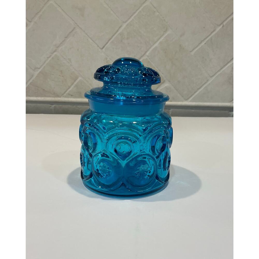 L.E.Smith Moon & Stars Small Canister, Blue
